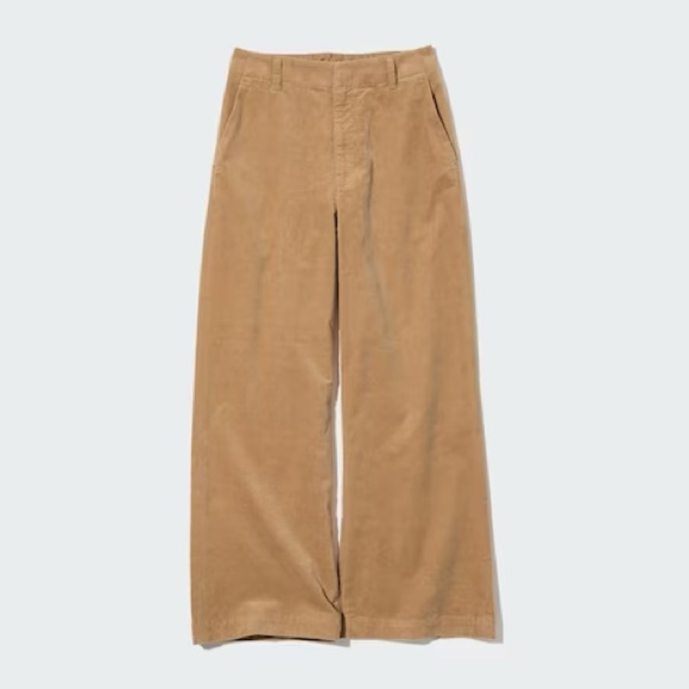 Wide-leg corduroy pants